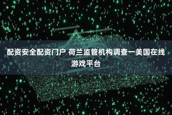 配资安全配资门户 荷兰监管机构调查一美国在线游戏平台